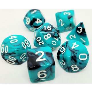 Würfelset: Blue Panda (7)
