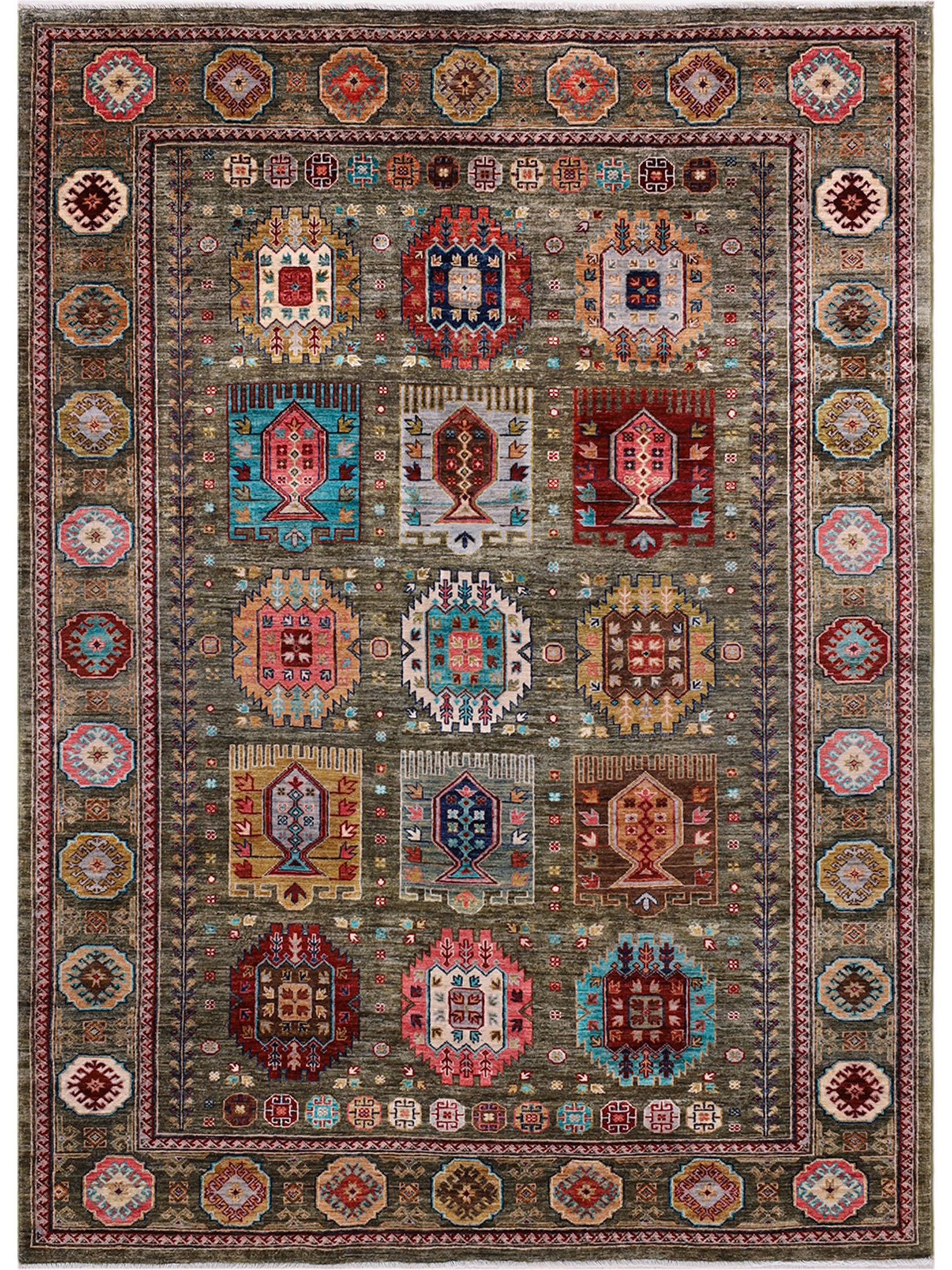 Kazak Ghazni ca. 175 x 240 cm, Unikat / Einzelstück
