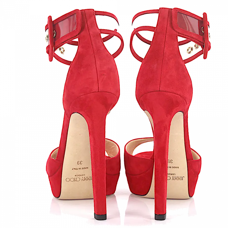 Jimmy Choo - Plateausandalen - rot