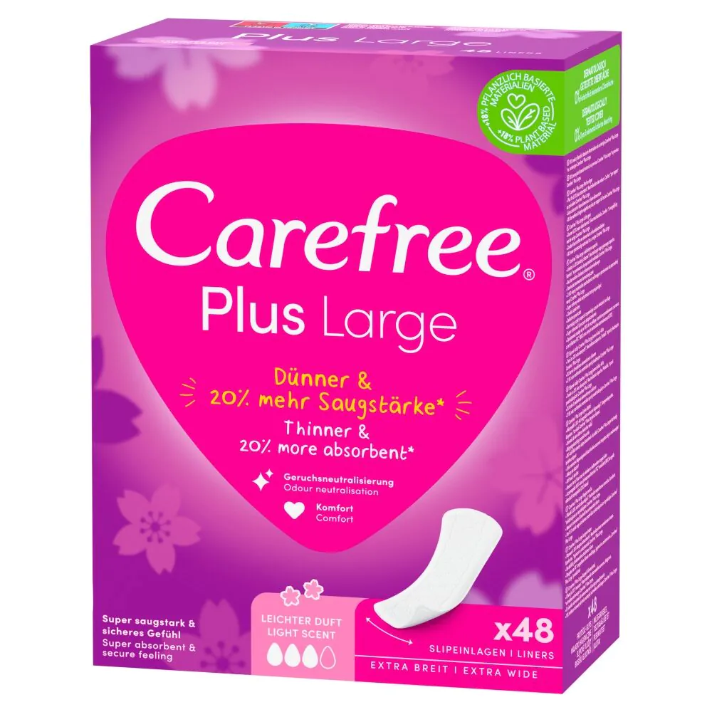 „Carefree Plus“ lengvo kvapo įklotai – 48 vnt.