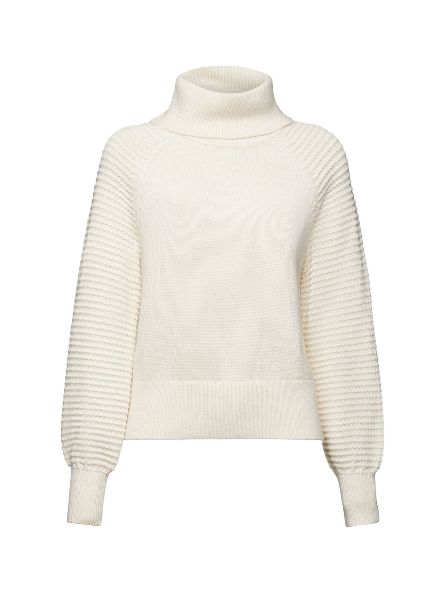 edc by Esprit Rollkragenpullover Baumwollpullover mit Rollkragen