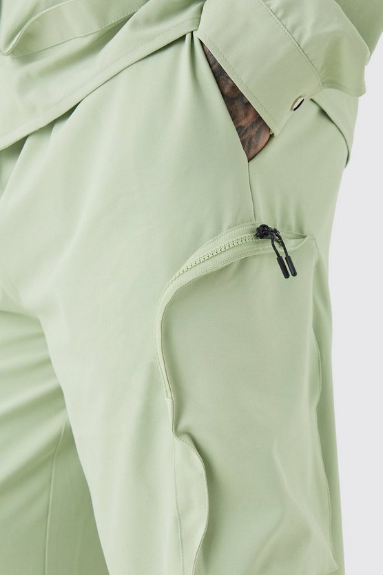 Tall Stretch Cargo-Hose mit elastischem Bund und Reißverschluss