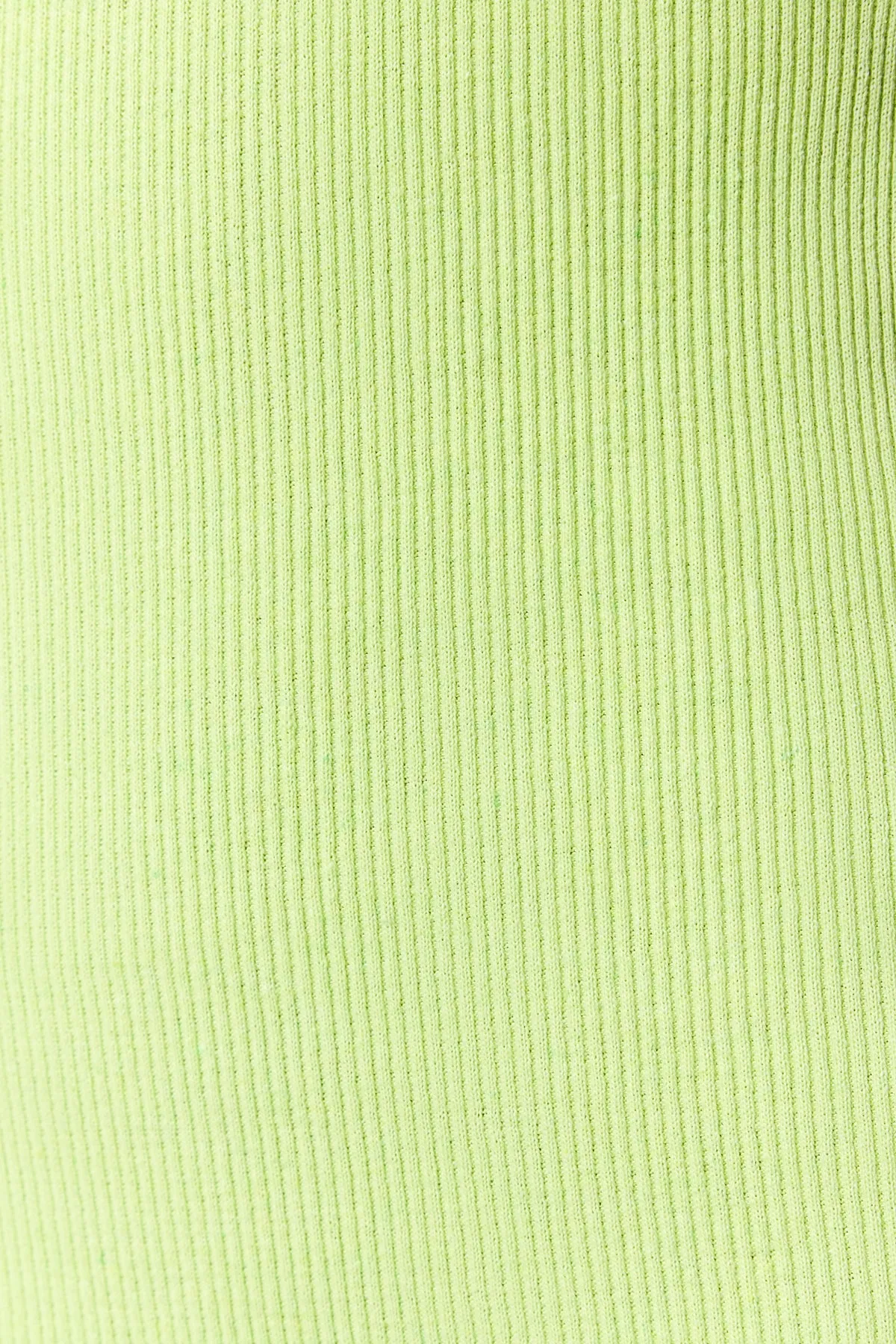 Trendyol Collection  Limettengrünes ärmelloses, tailliertes, dehnbares Mini-Bleistiftkleid aus Strick mit Rundhalsausschnitt TWOSS22EL2819