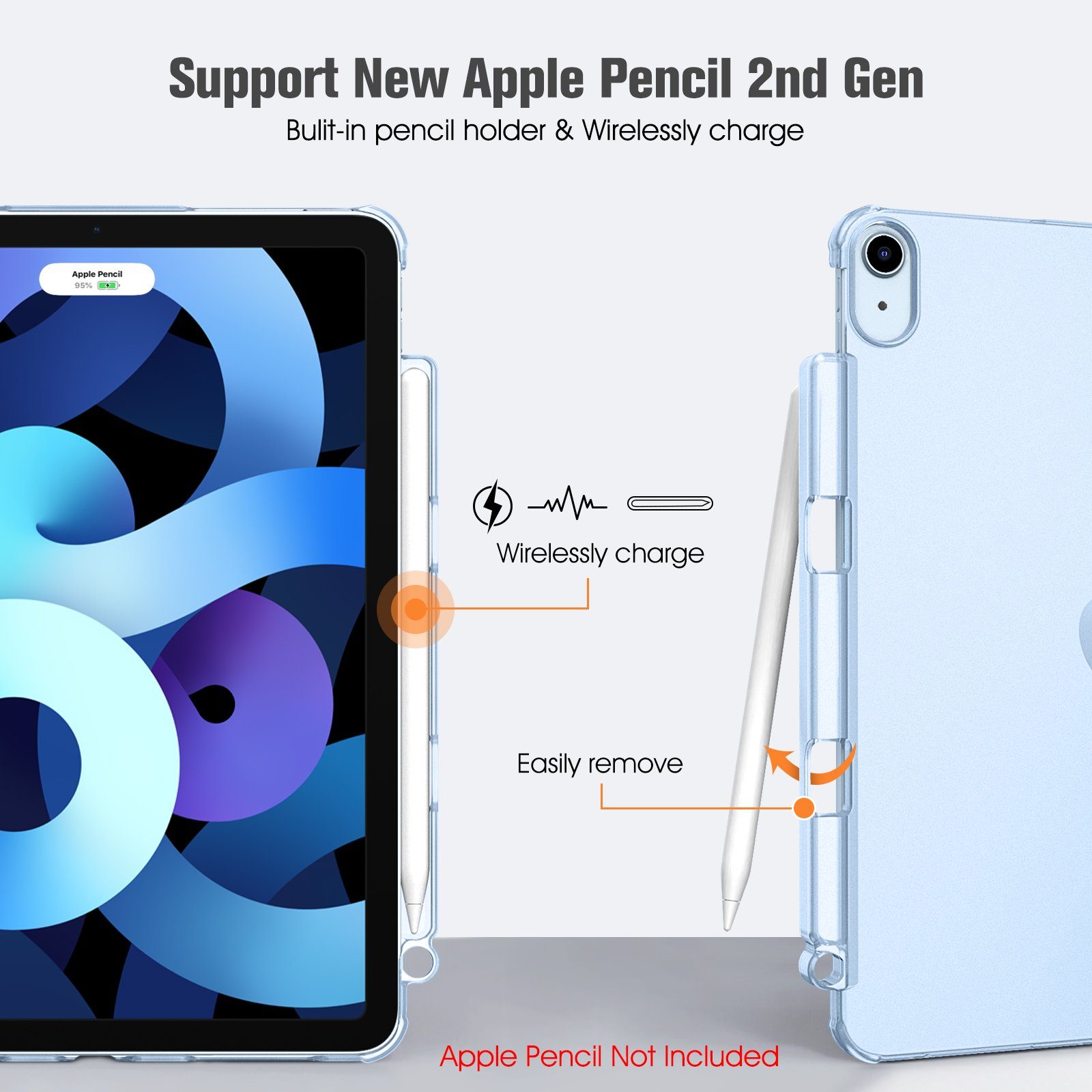 Fintie Tablet-Hülle Hülle für iPad Air 5. Generation 2022 / iPad Air 4. Generation 2020, ultradünne leichte Hülle mit Stifthalter und Auto Schlaf/Wach Funktion