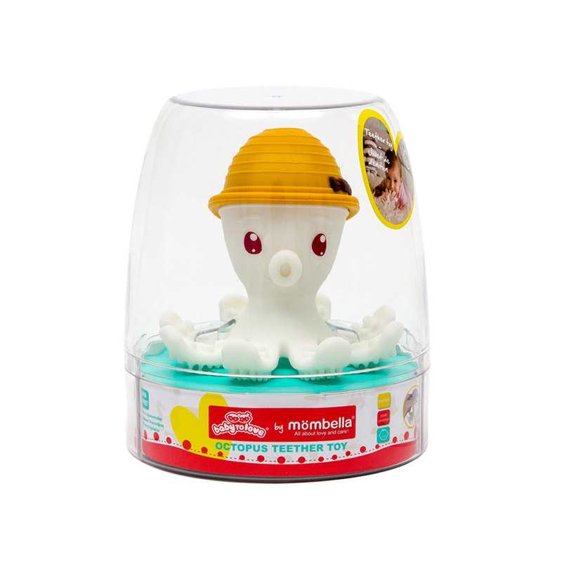 Anneau de dentition pieuvre safran Babytolove