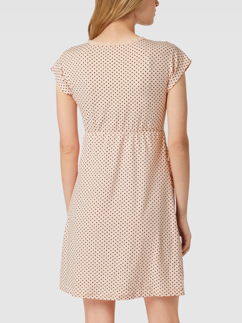 Nachthemd mit Allover-Muster Modell 'Maternity Nightgown' in hellrosa