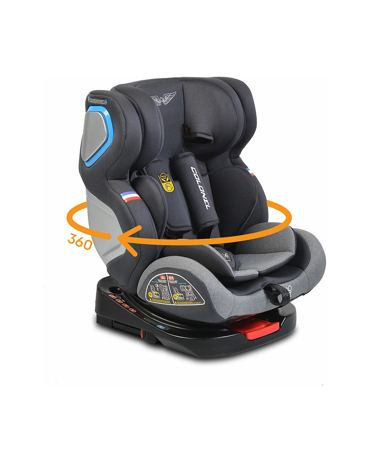 Kindersitz Colonel Gruppe 0/1/2/3, 0-36 kg Isofix Kindersitze