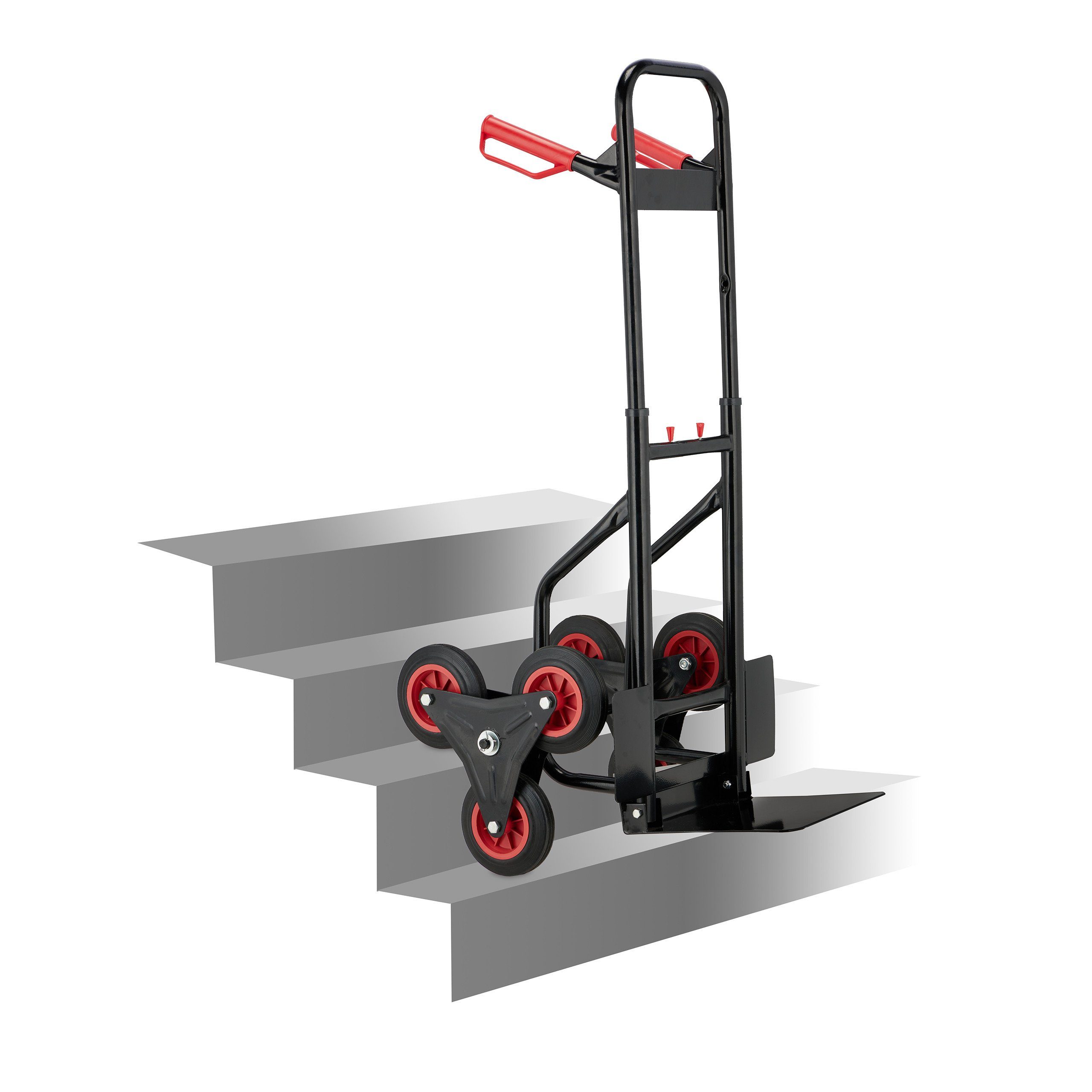 relaxdays Treppensackkarre Sackkarre Treppensteiger schwarz