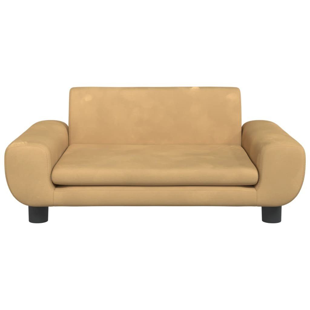 vidaXL Kindersofa Kindersofa Braun 70x45x33 cm Samt Kindercouch Kindermöbel Kinderzimmer