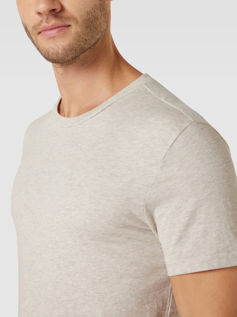 T-Shirt mit Label-Stitching im 3er-Pack in bleu