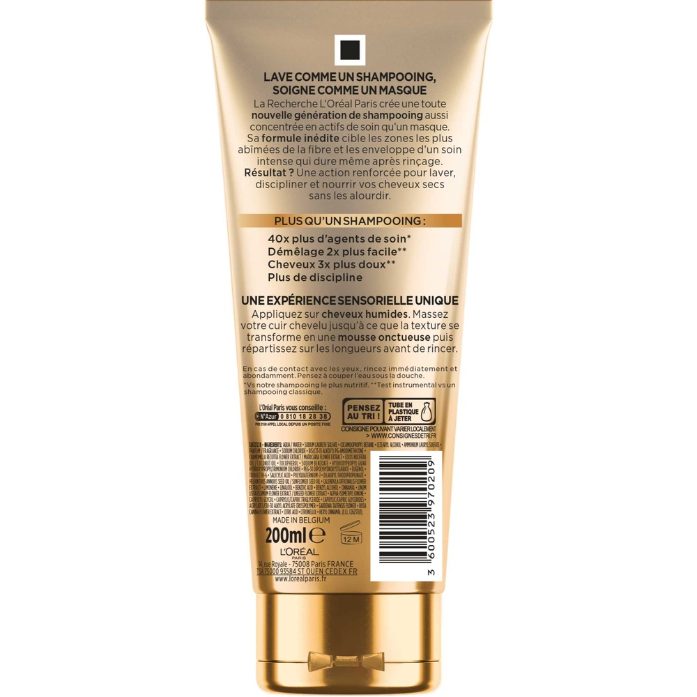 L'Oréal Paris L'Oréal Paris Elseve Huile Extraordinaire Plus Qu'un Shampooing 200ml Plus Qu'un Shampoing pour Cheveux Secs