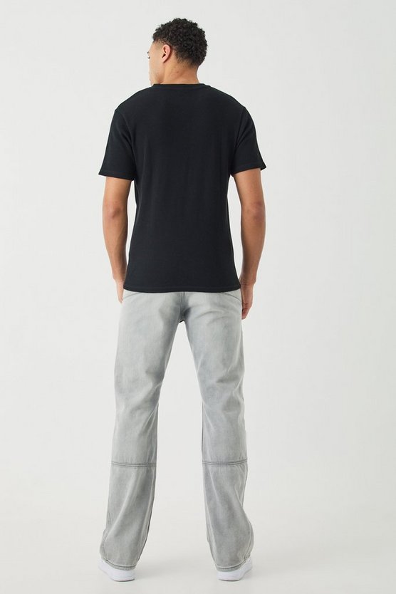 Slim-Fit T-Shirt in Waffeloptik