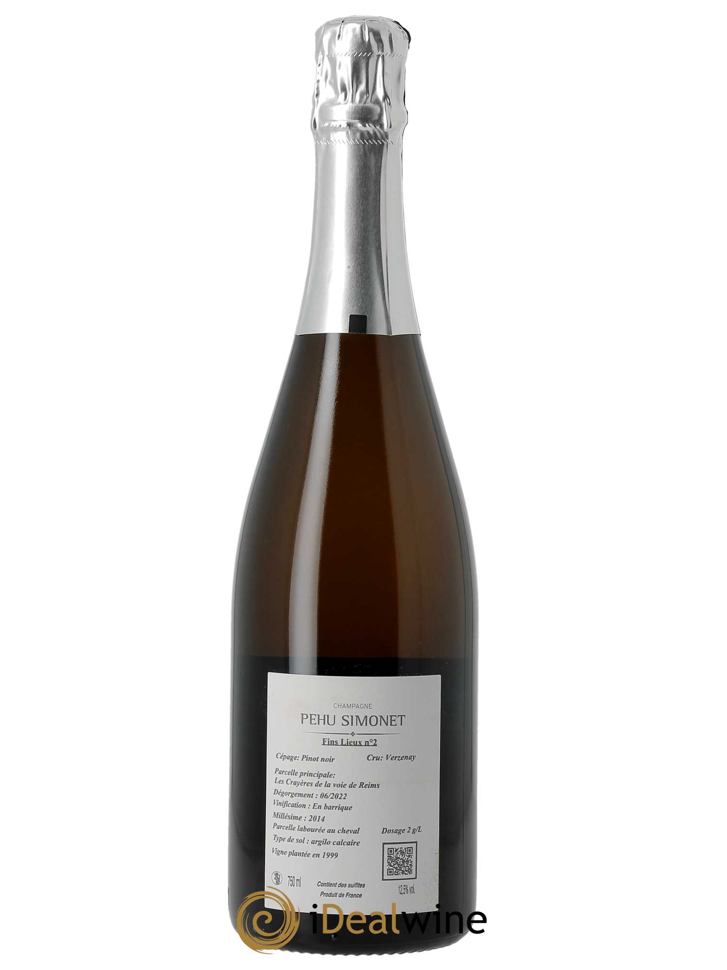 Fins Lieux n°2 Les Crayères Grand Cru Extra-Brut Pehu Simonet  2014 - Lot de 1 Bouteille