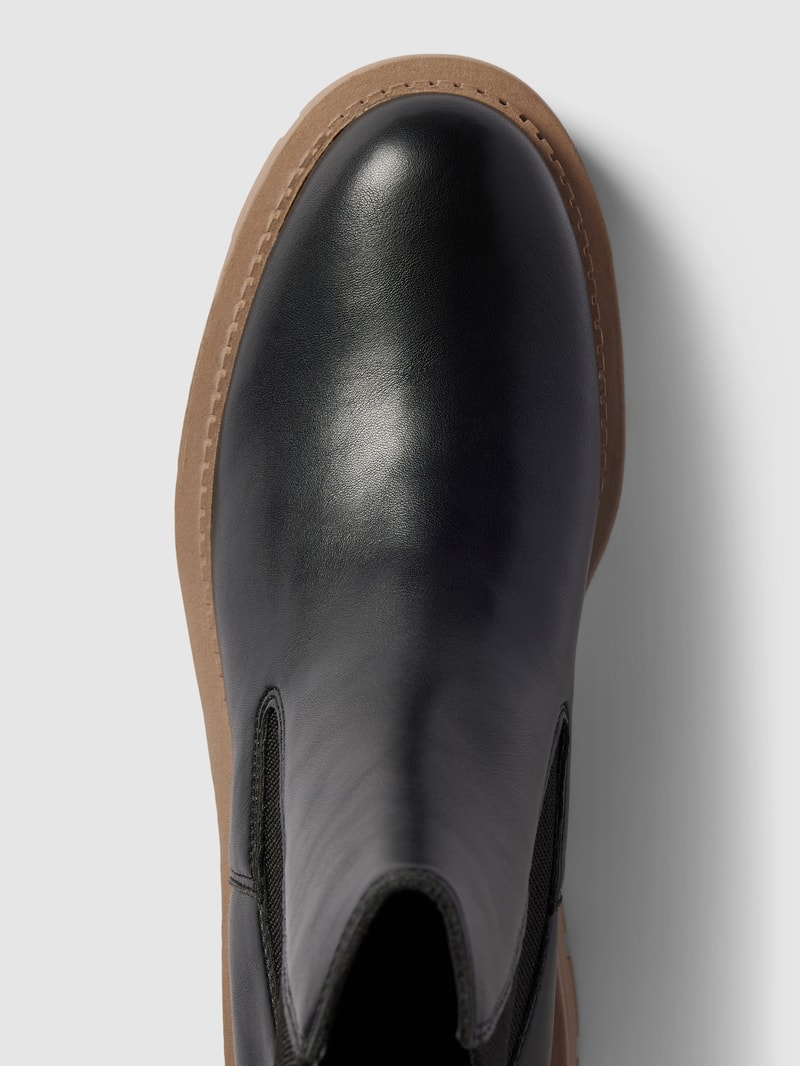 Stiefel aus Leder Modell 'CHELSEA' in schwarz