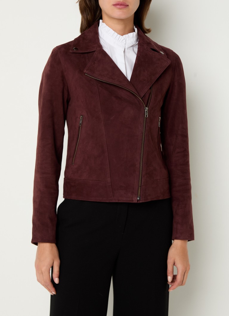 Giacca Gerard Darel Bernarde in pelle scamosciata di capra con tasche con cerniera.