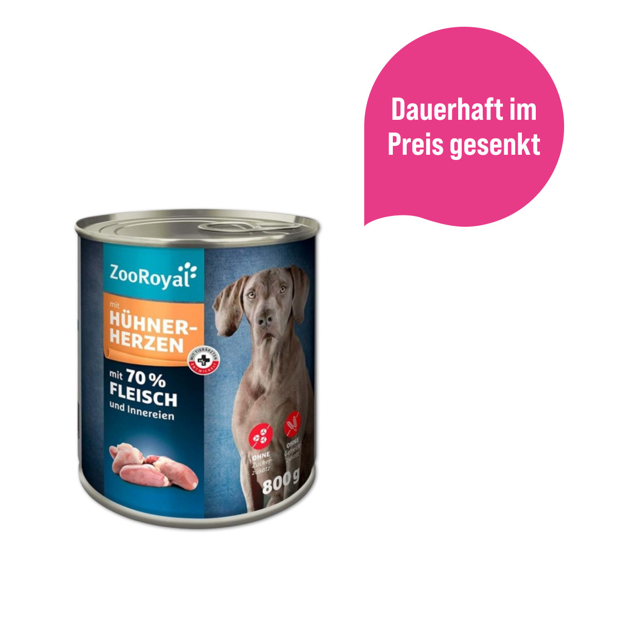 ZooRoyal Hunde-Nassfutter mit Hühnerherzen kaufen