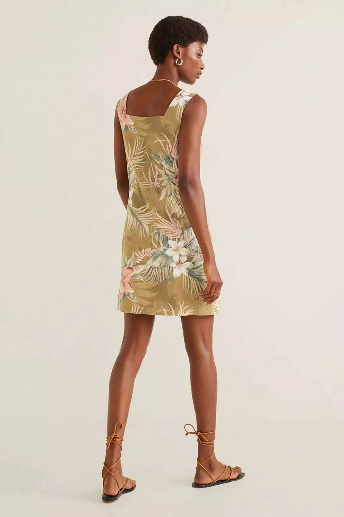 Mango Robes Courtes Femme couleur vert
