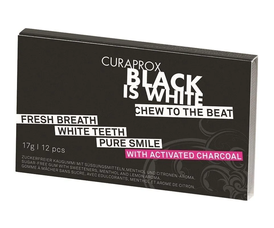 Τσίχλες Curaprox Black Is White