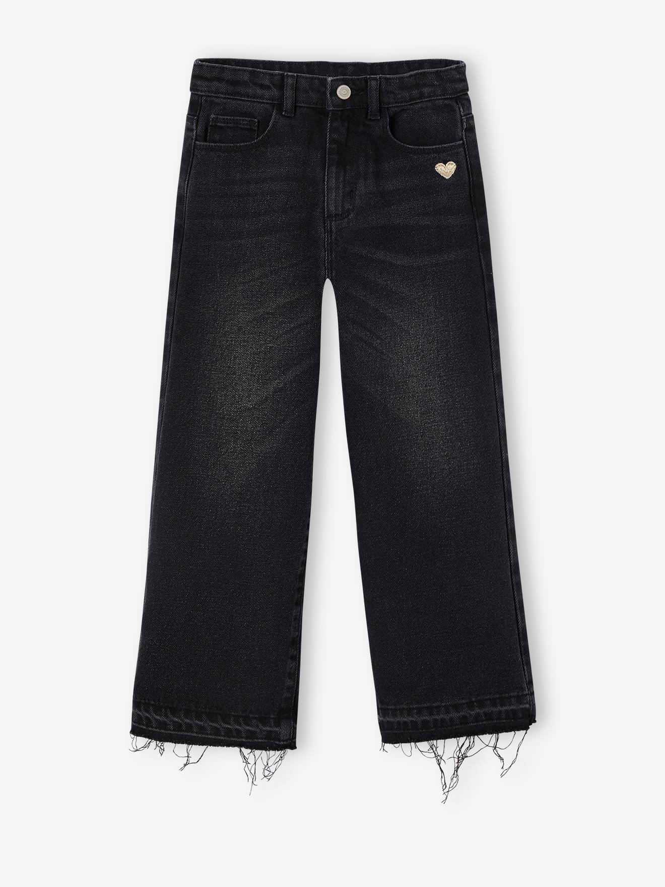 Vertbaudet Mädchen Flare-Jeans - anthrazit