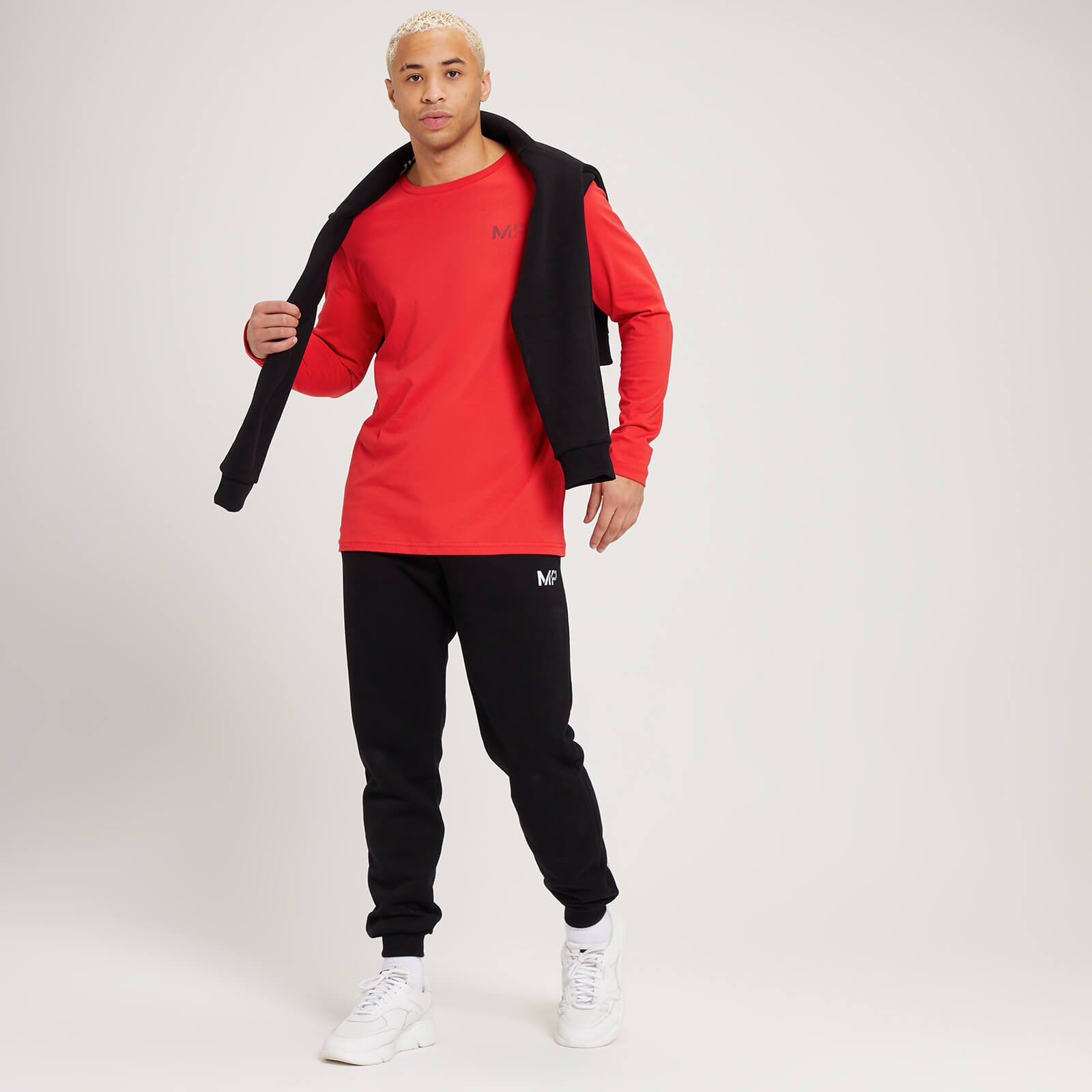 T-shirt à manches longues MP Fade Graphic pour hommes – Rouge danger