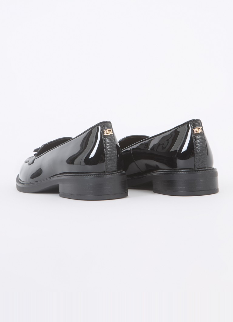 Mocassins Dune London Grape com acabamento em laca