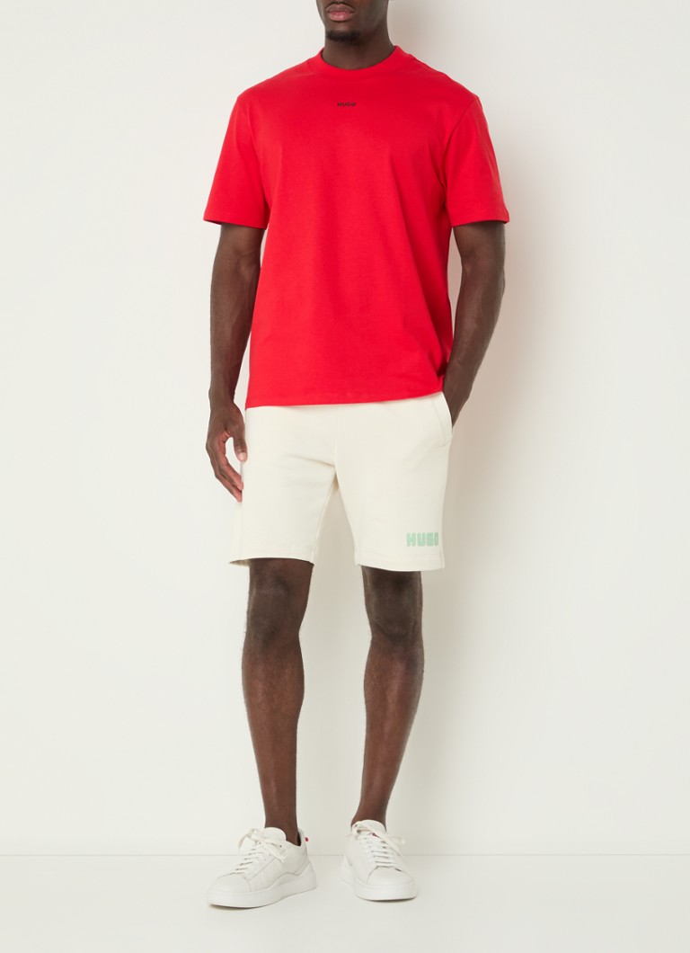 Pantaloni scurți de trening cu logo HUGO BOSS, drepți