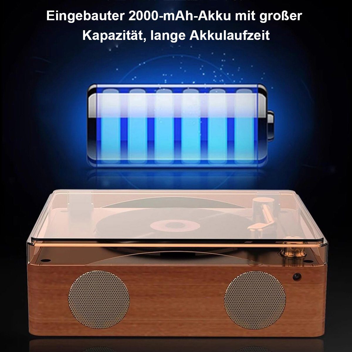 Yoyaxi Tragbarer CD-Player Bluetooth,Fernbedienung und Stereolautsprechern tragbarer CD-Player (Vielseitige Wiedergabemodi, praktisch und benutzerfreundlich)