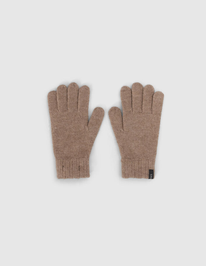 Gants beiges tricot garçon