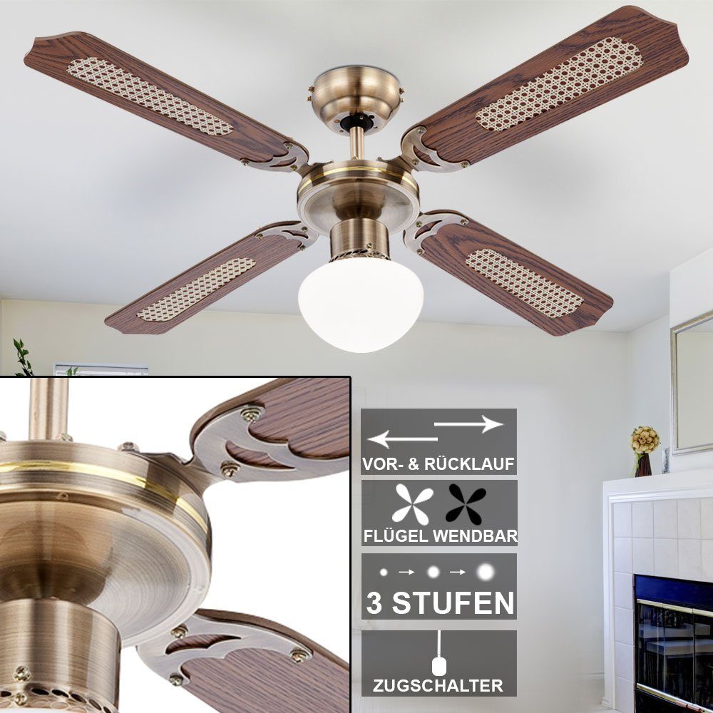 etc-shop Deckenventilator, LED Decken Ventilator IOS Alexa Amazon RGB Fernbedienung Beleuchtung
