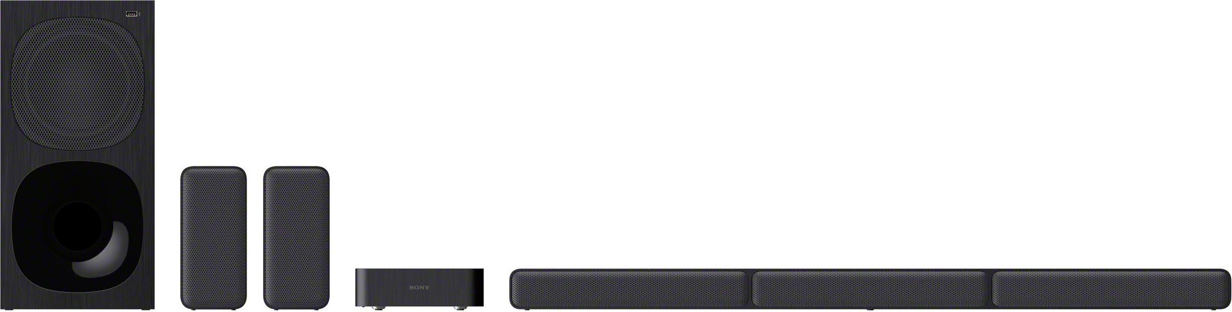 Sony HT-S40R Kanal- 5.1 Soundbar (Bluetooth, 600 W, inkl. kabelgebundenem Subwoofer, kabellosen Rear-Lautsprechern)