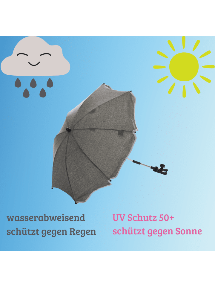 fillikid Sonnenschirm Melange Exklusiv in Dunkelgrau günstig kaufen onesize