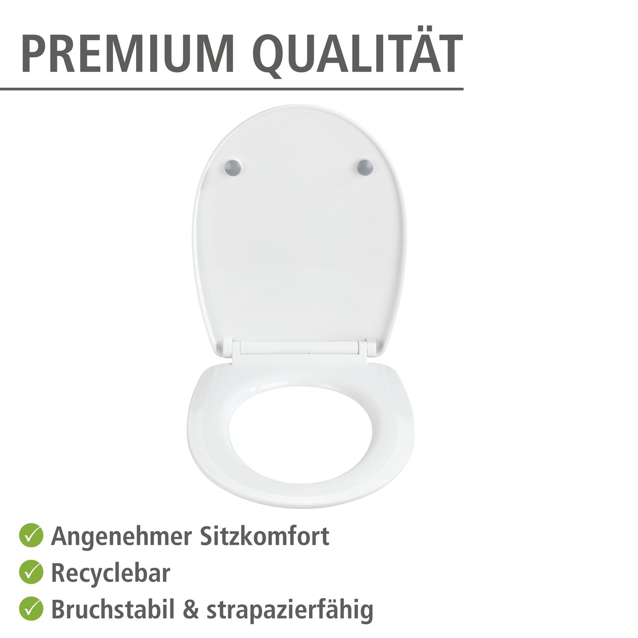 Wenko Toilettensitz Tavola, WC-Sitz mit Absenkautomatik und Schnellbefestigung