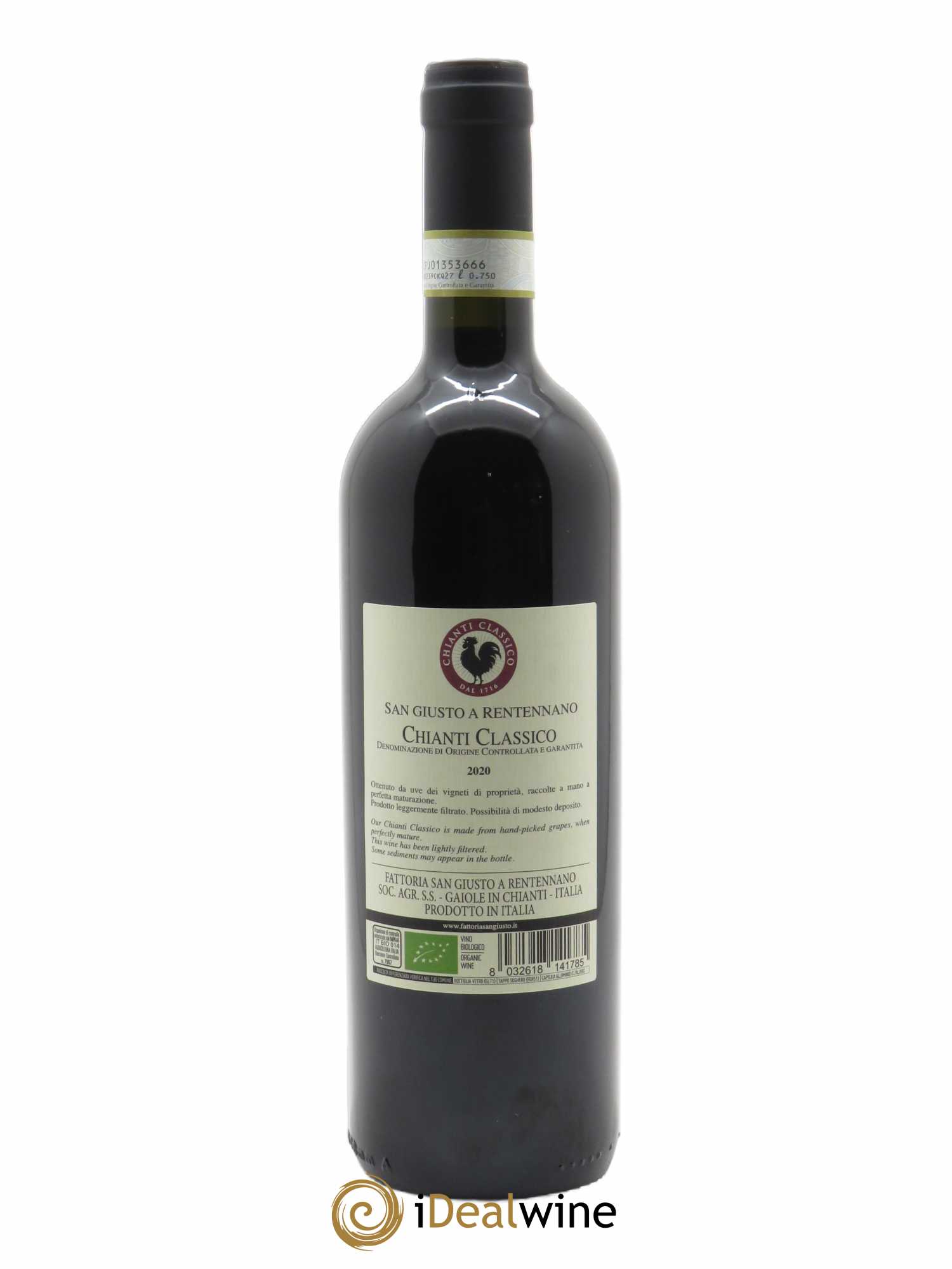 Chianti Classico DOCG San Giusto A Rentennano Famille Martini di Cigala  2020 - Lot de 1 Bouteille