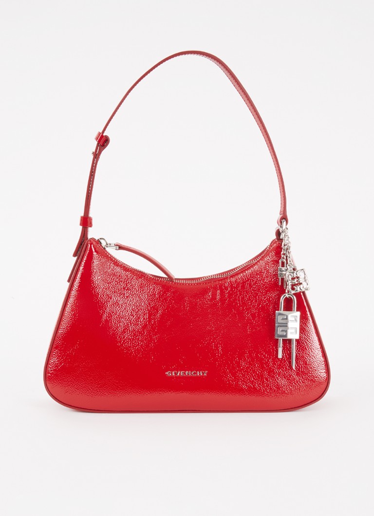Givenchy Lucky Lock -vasikannahkainen olkalaukku lakatulla viimeistelyllä