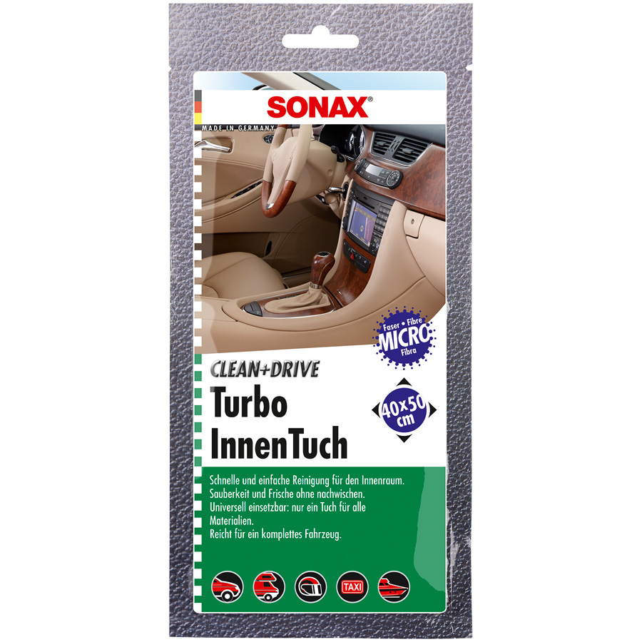 SONAX Clean&Drive TurboInnenTuch, 40x50cm, 1 Stück - ATU