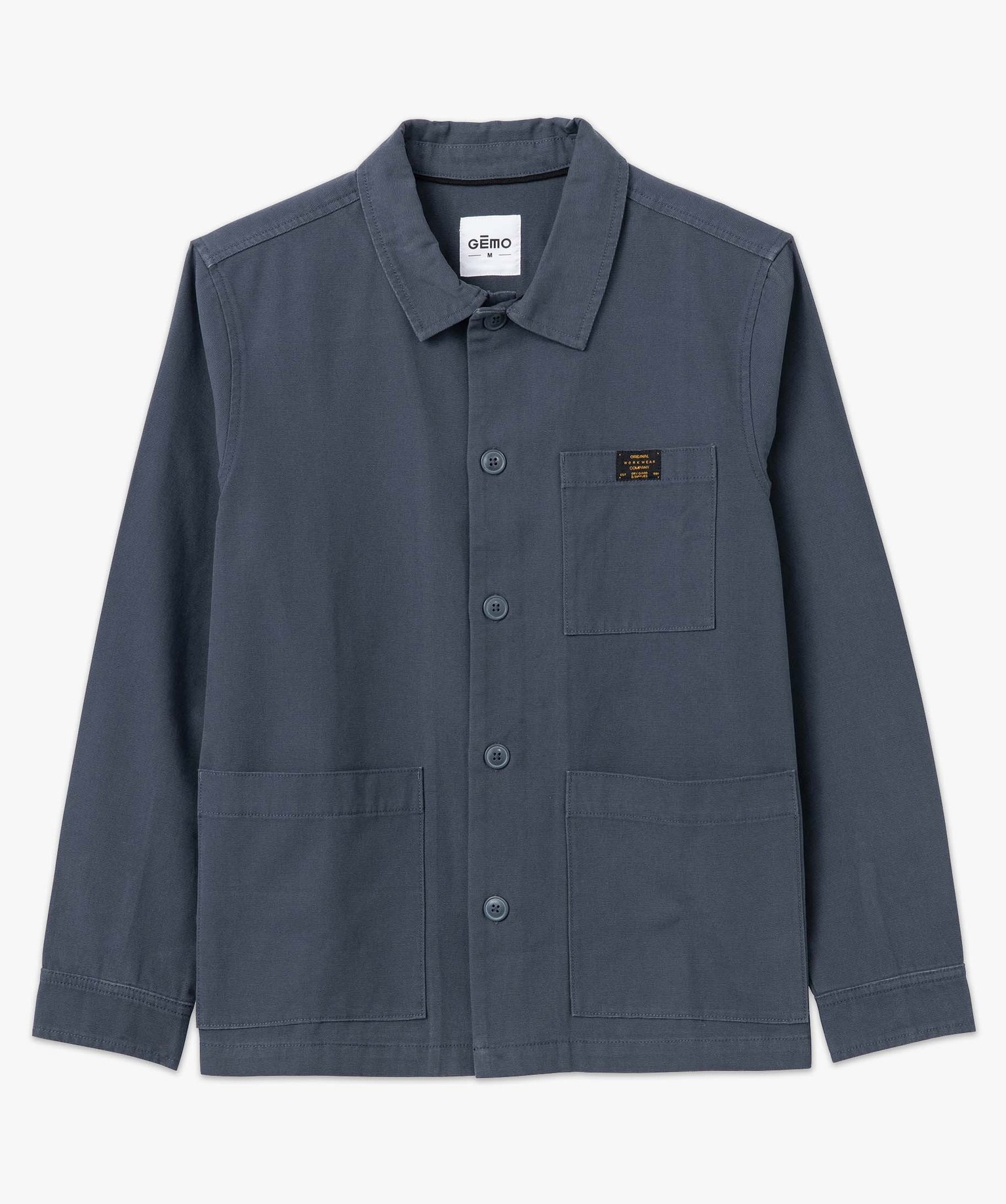 Veste homme en coton forme chemise bleu | GEMO