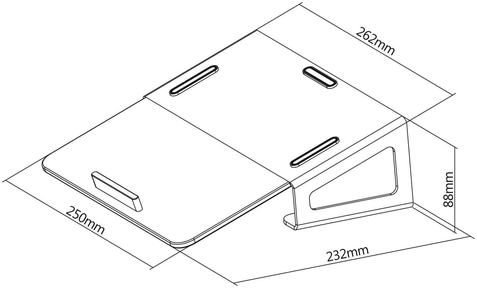 my wall HT16L Laptop-Ständer, (Packung, 1-Teilig, Laptop Ständer)