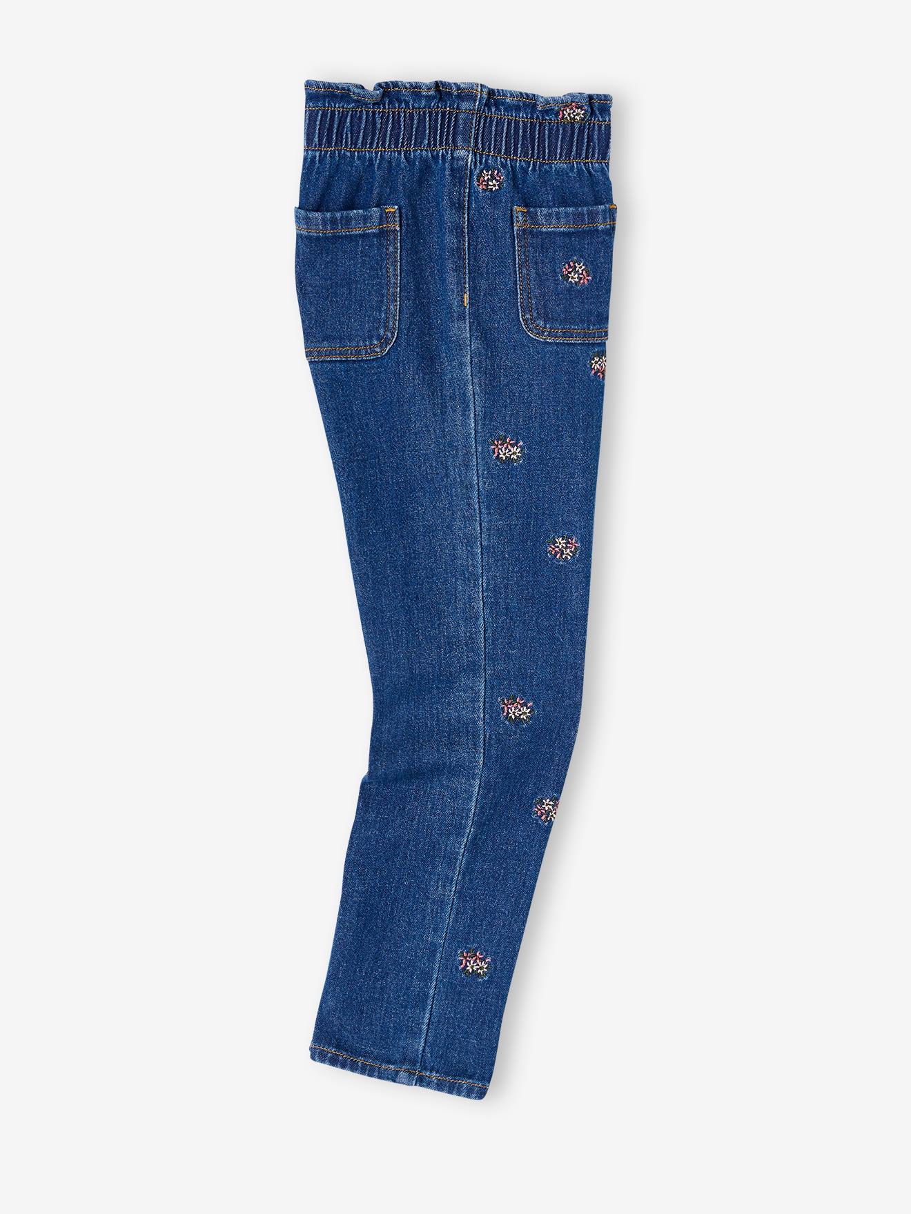 Vertbaudet Mädchen Paperbag-Jeans - double stone