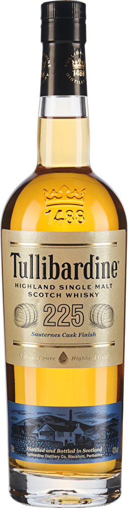 Tullibardine Scotch Whisky Single Malt 225 Sauternes Finish 0,7 Liter im Geschenkkarton