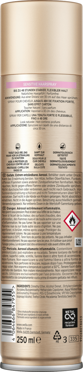 Haarspray Sensitive, Parfümfrei, 250 ml