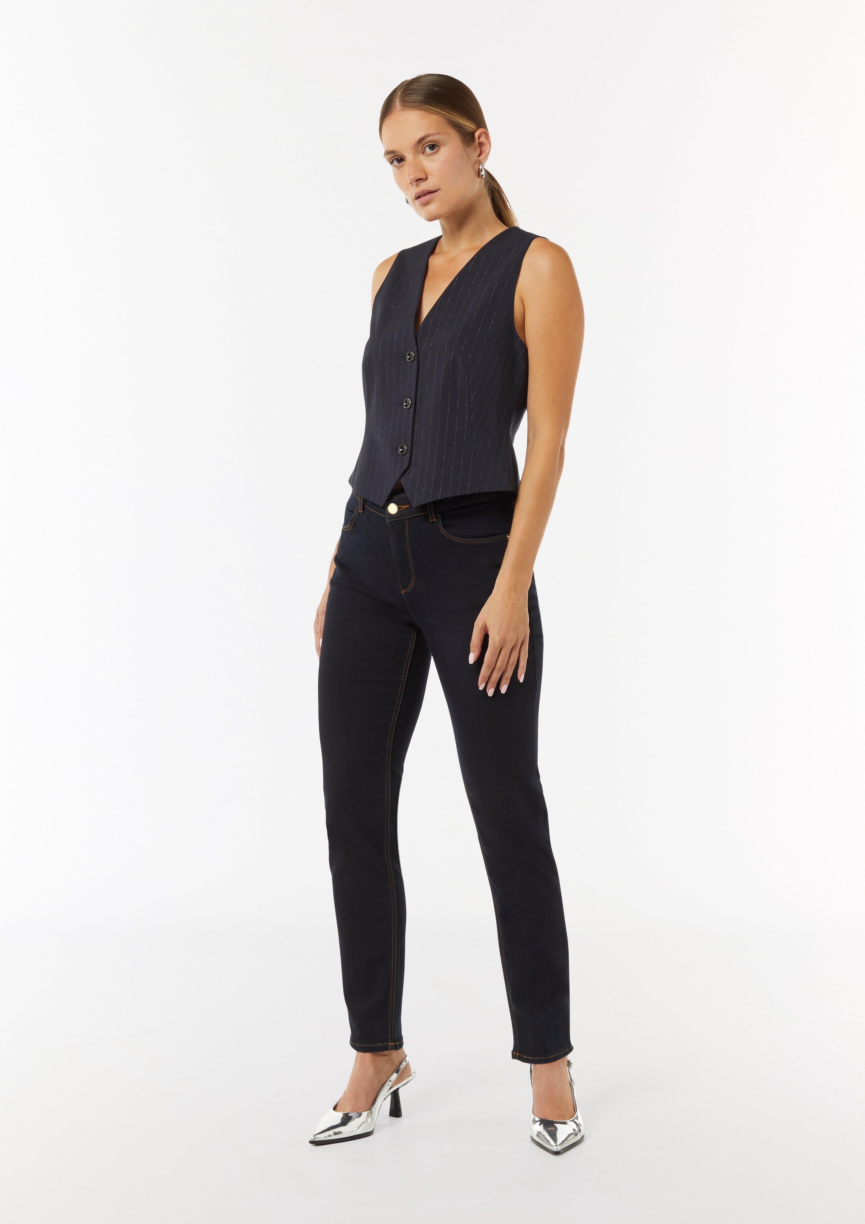 Slim-Leg-Jeans mit dunkler Waschung - navy