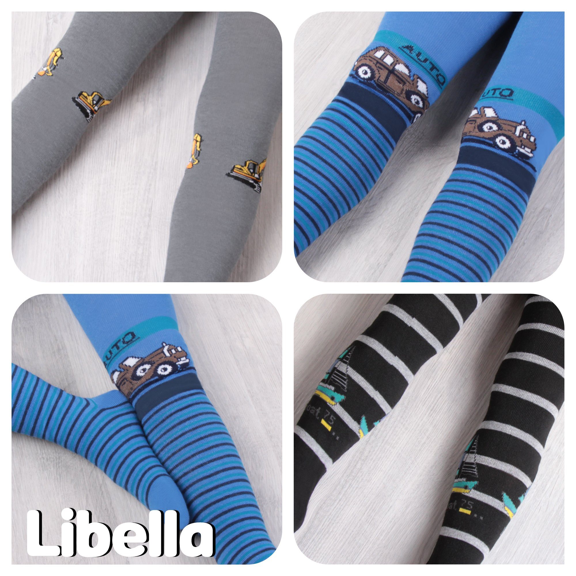 L&K-II Strumpfhose 27243 (6er-Pack) aus Baumwolle in verschiedenen Muster