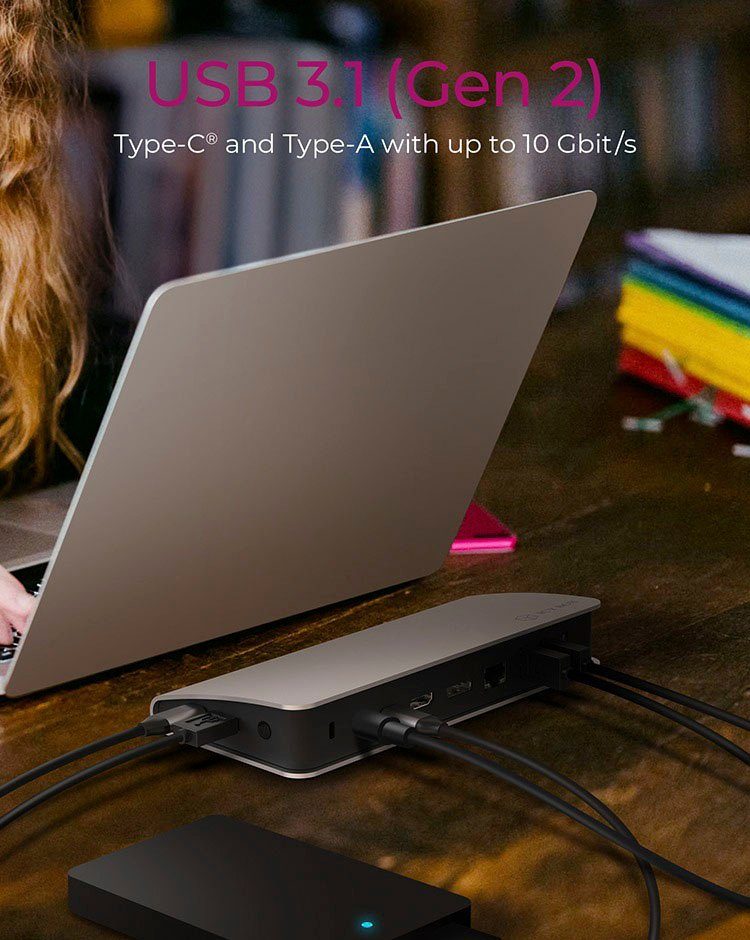 ICY BOX Laptop-Dockingstation ICY BOX 12-in-1 Notebook/PC Dock USB Type-C mit Power Delivery, PD 60 W