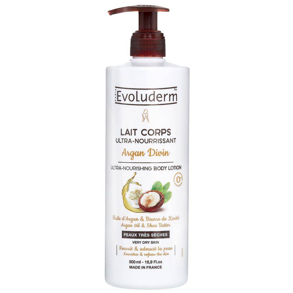 evoluderm Argan Divin Lait Corps Ultra-Nourrissant - 500 ml