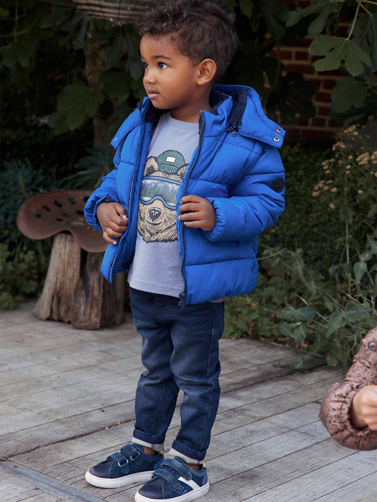 Vertbaudet Jungen Shirt mit Recycling-Baumwolle - graublau