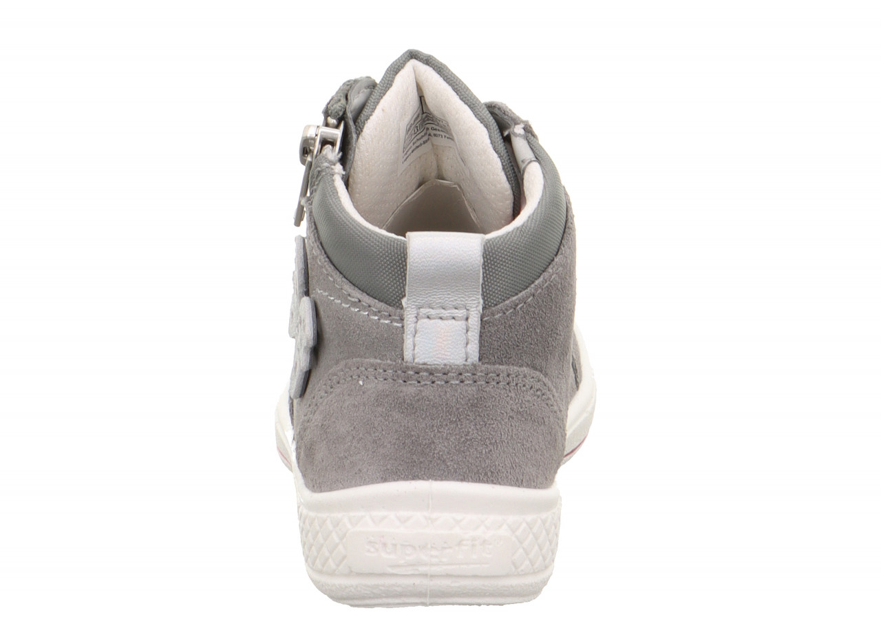 TENSY - Hellgrau Sneaker high mit Reißverschluss