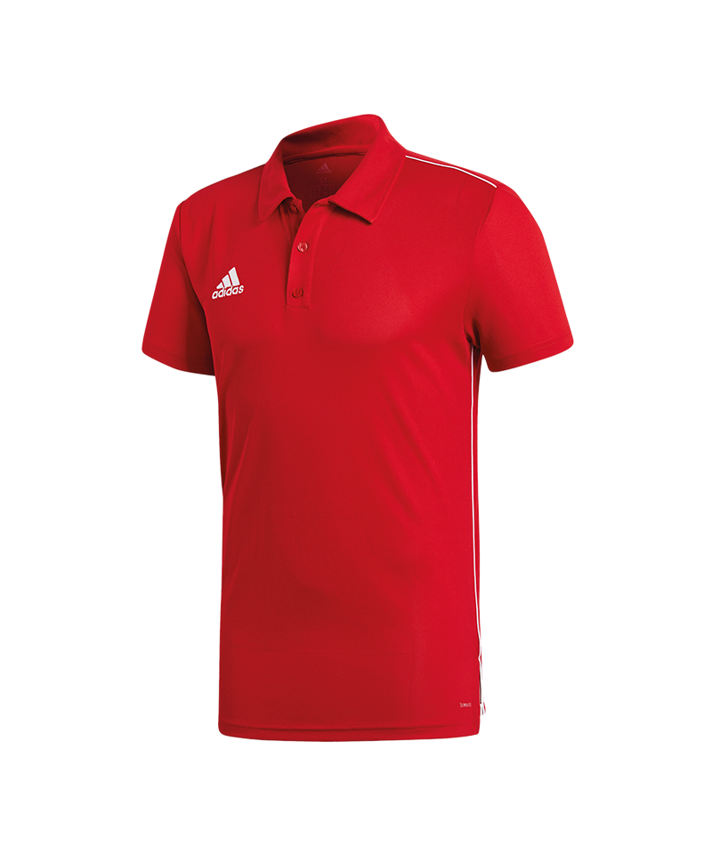 adidas Core 18 ClimaLite Poloshirt Rot Weiss