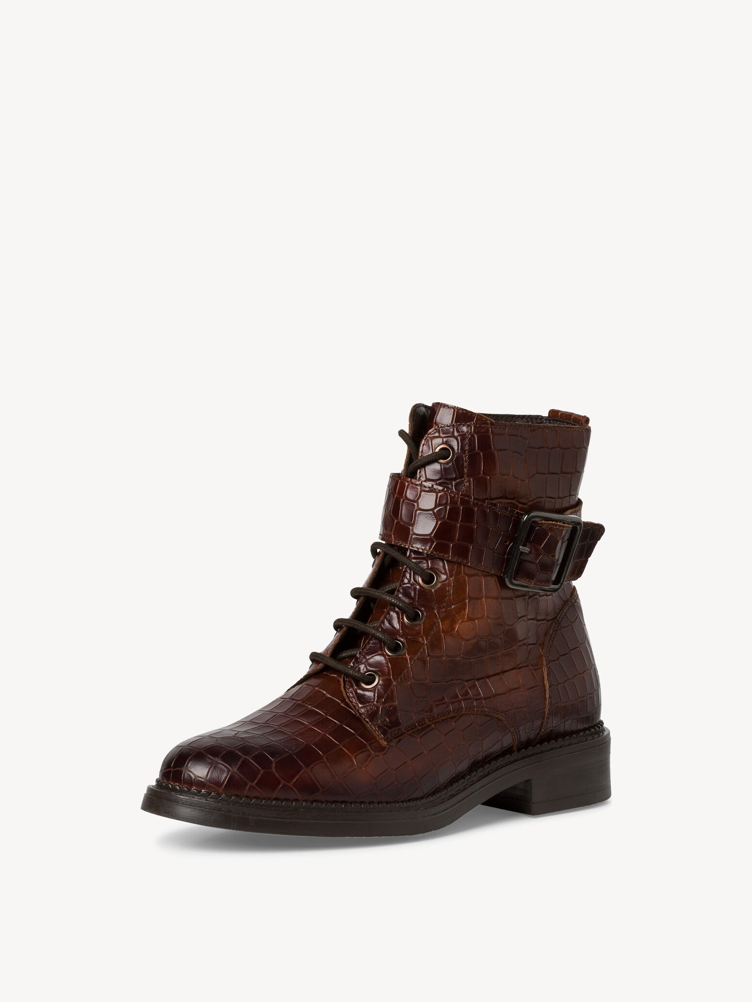 Bottine en cuir - marron
