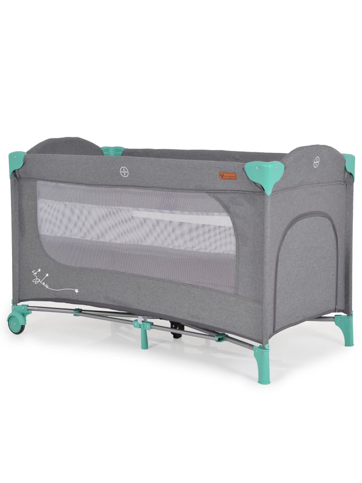 Cangaroo Reisebett Skyglow 2 Ebenen in grün günstig kaufen 60x120 cm