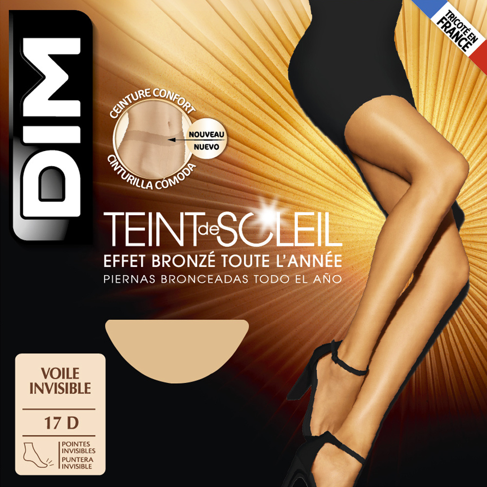 DIM Collant Transparent Effet Bronzé Naturel Collant